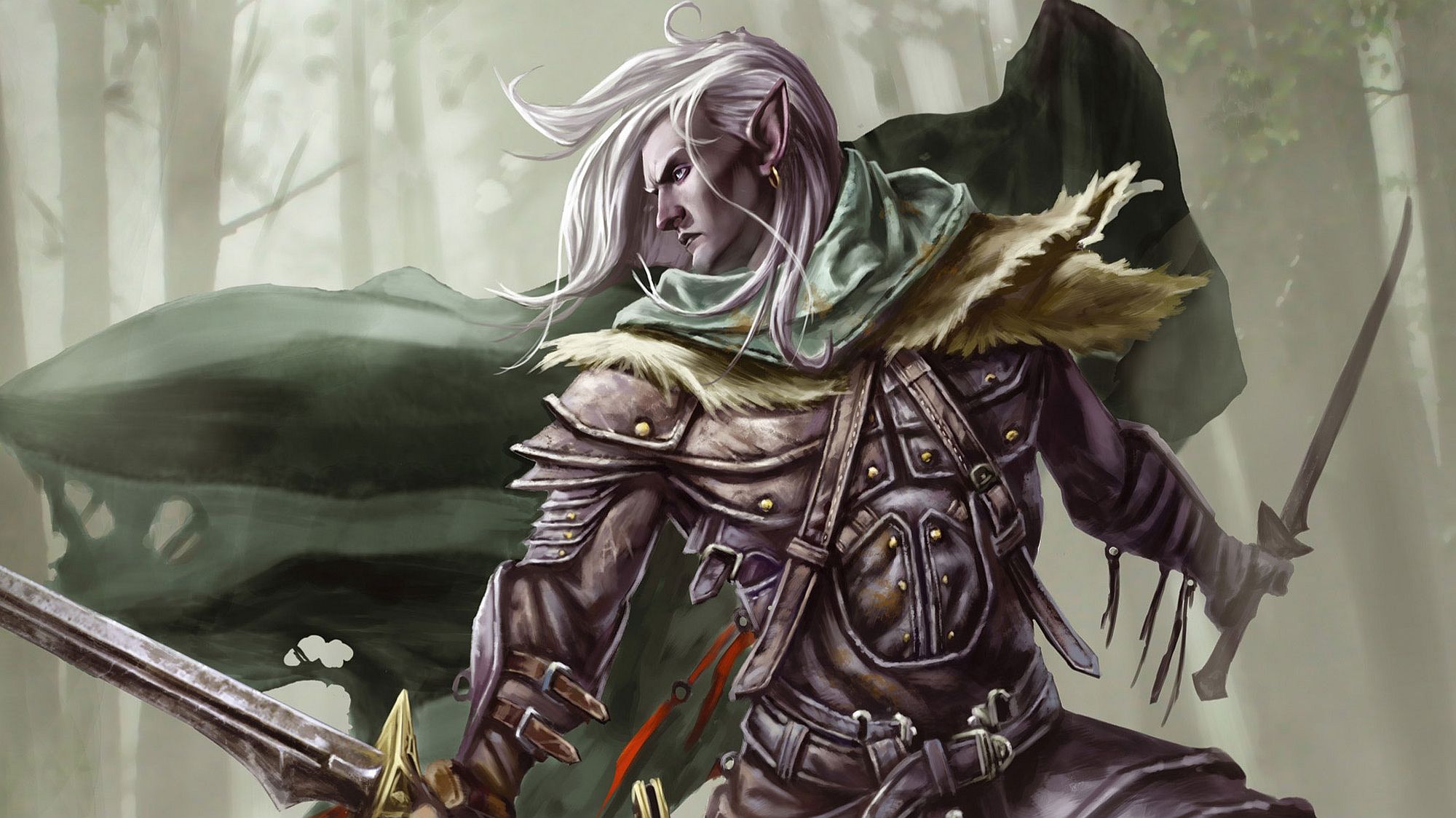 The legend of drizzt puter wallpapers desktop backgrounds x id dark elf drow male character portraits