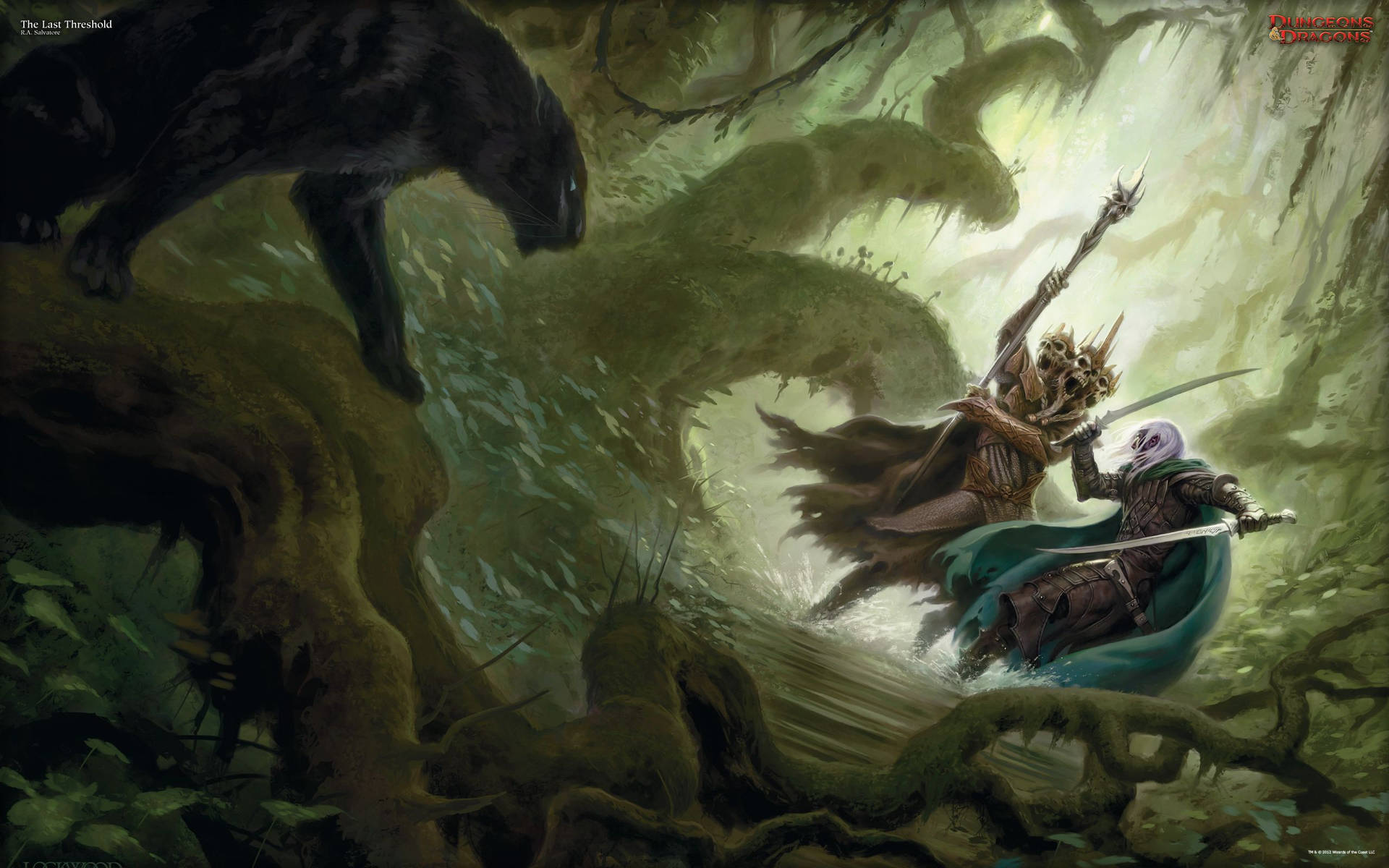 Download dnd drizzt dourden and skull lord battle wallpaper