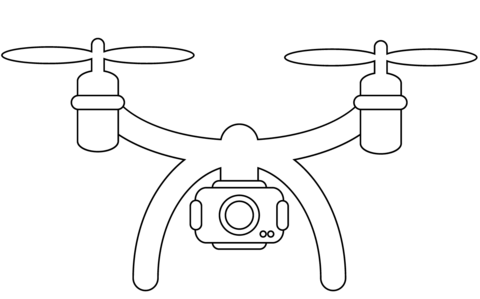 Drone coloring page free printable coloring pages