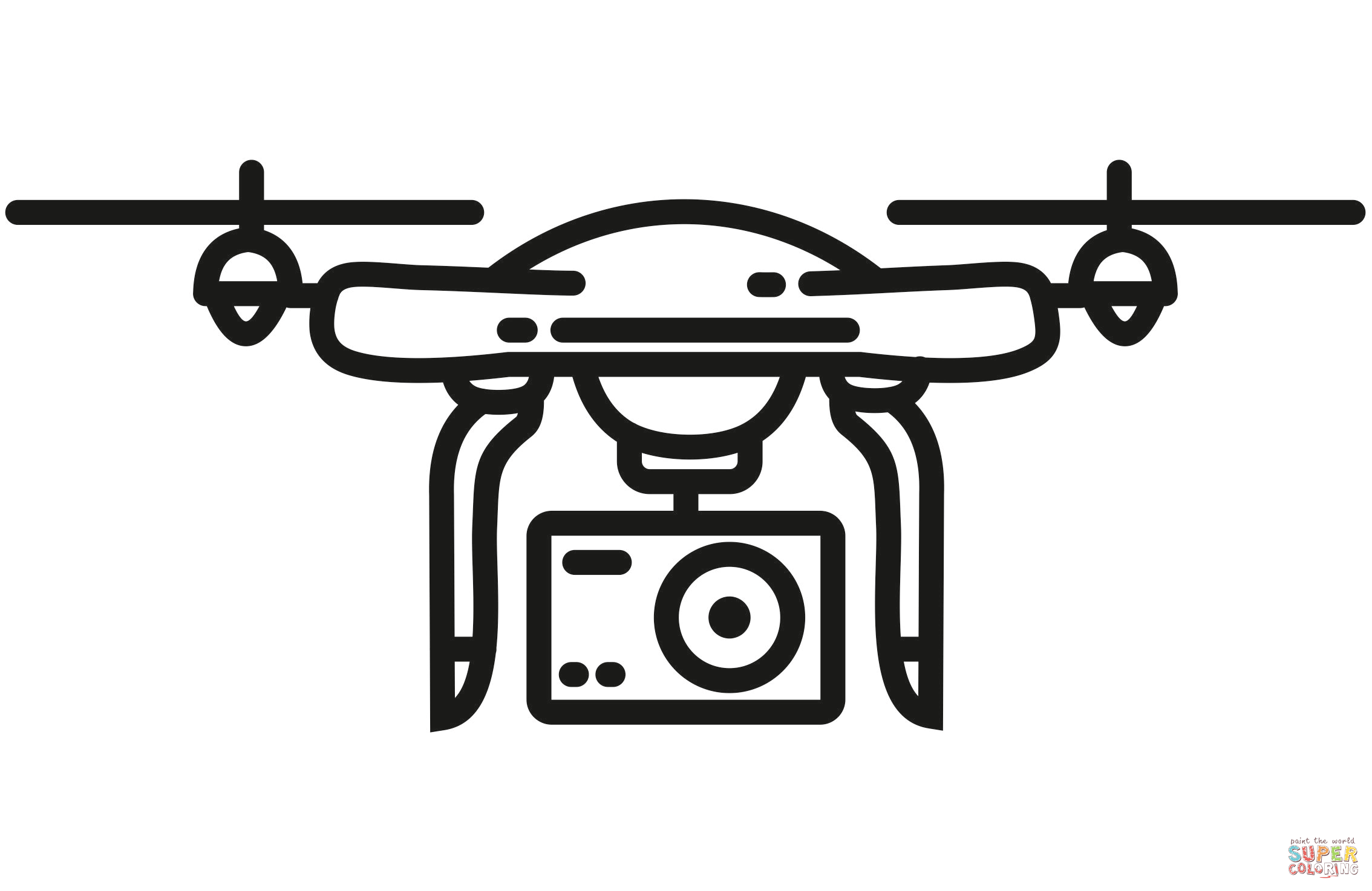 Drone coloring page free printable coloring pages