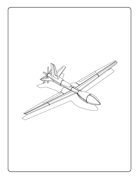 Drone coloring page free printable