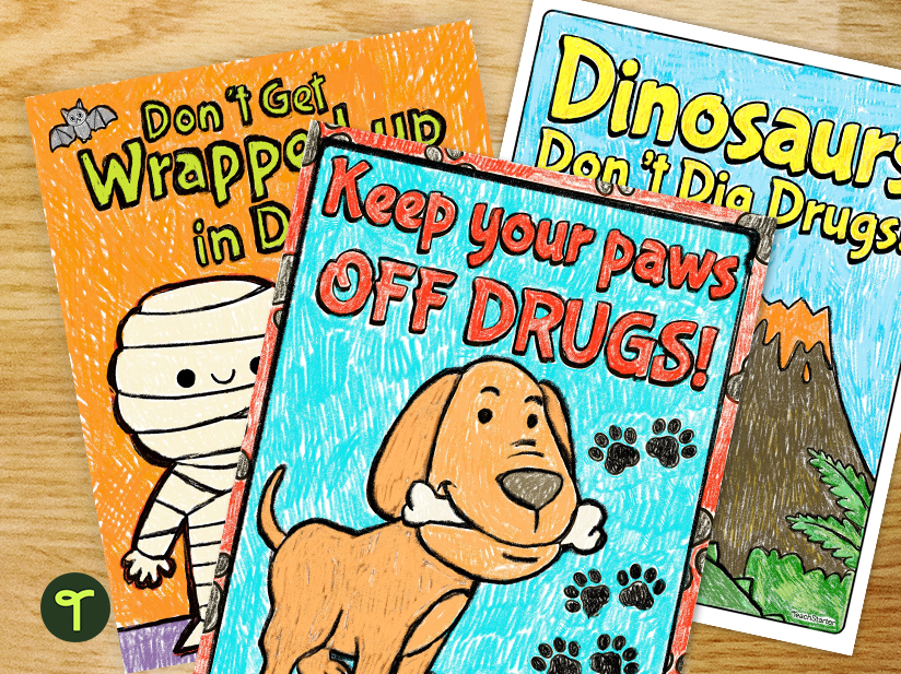 Dont do drugs coloring pages teach starter