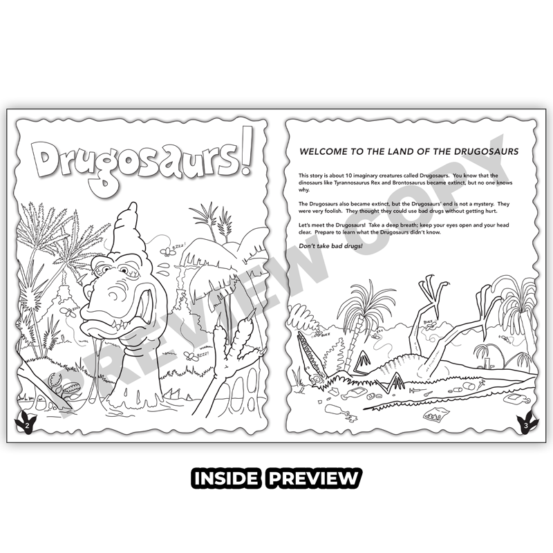 Drugosaurs a drug prevention education coloring book