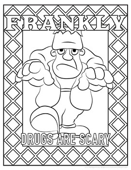 Drug awareness motivational coloring pages by the brighter rewriter