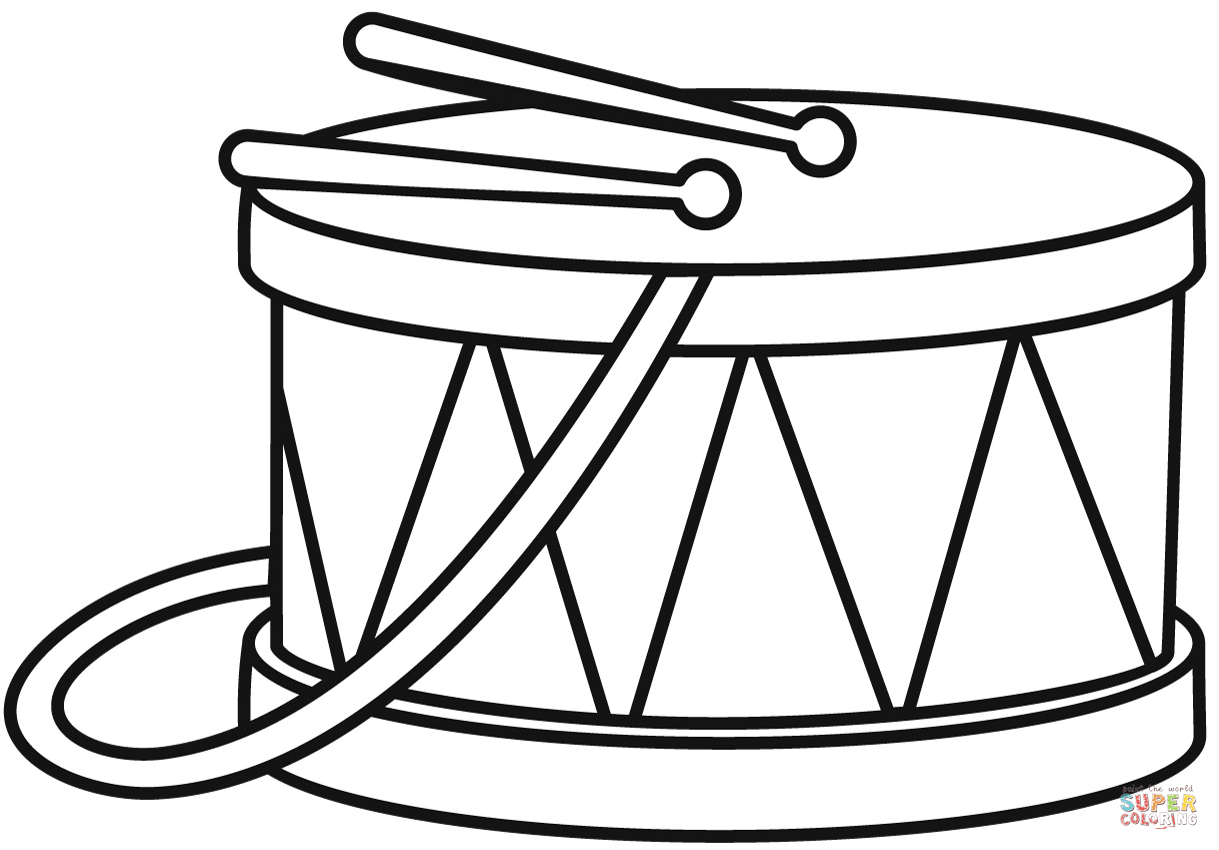 Drum coloring page free printable coloring pages