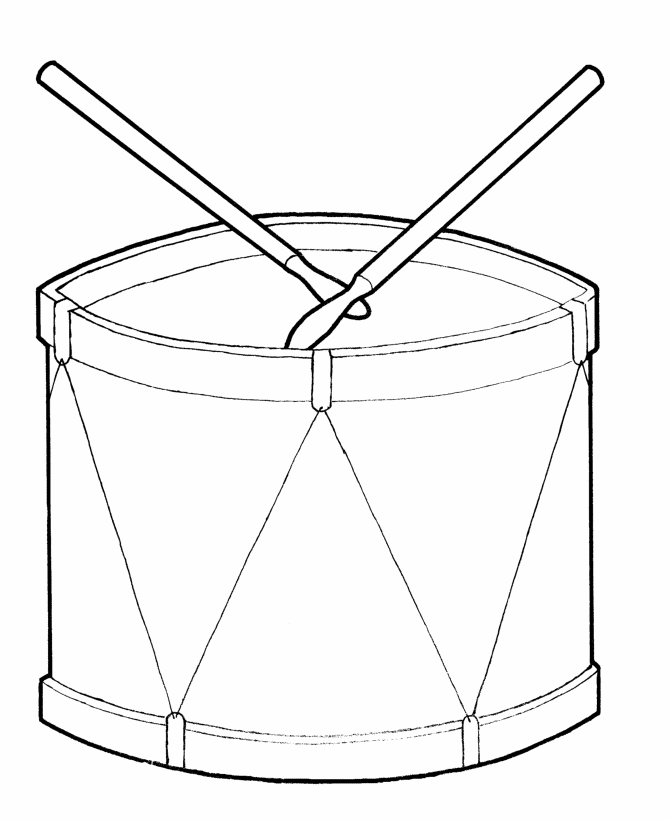 Learning years toy drum coloring page