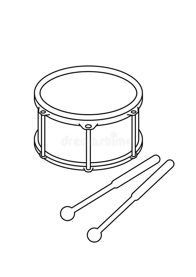 Drum coloring stock illustrations â drum coloring stock illustrations vectors clipart