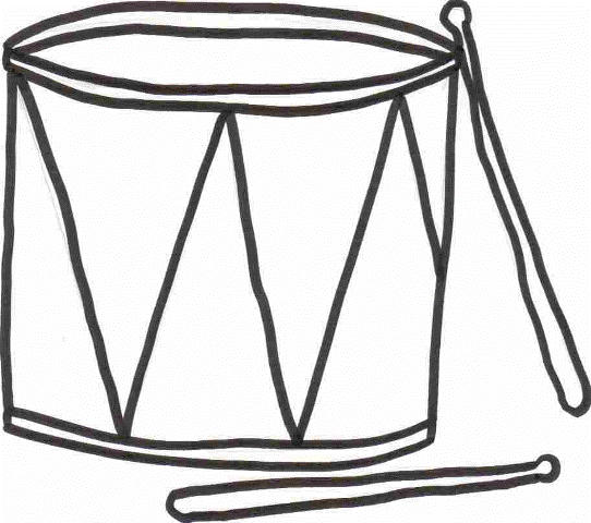 Drum coloring sheet