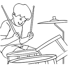 Best drums coloring pages for your little one