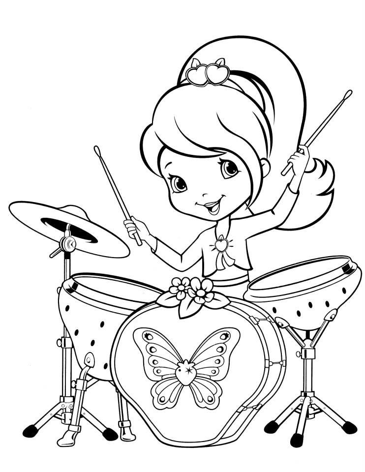 Drums coloring pages