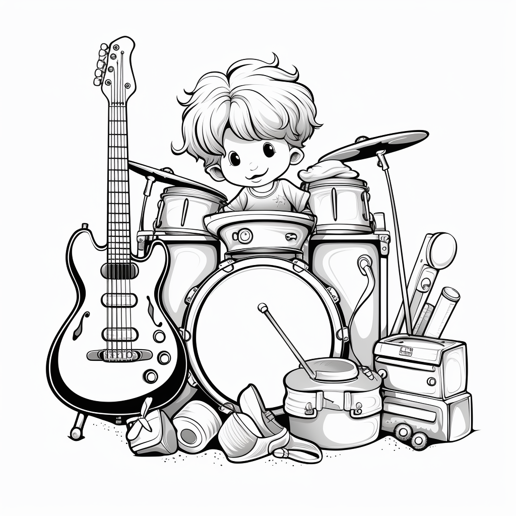 Instrument coloring pages