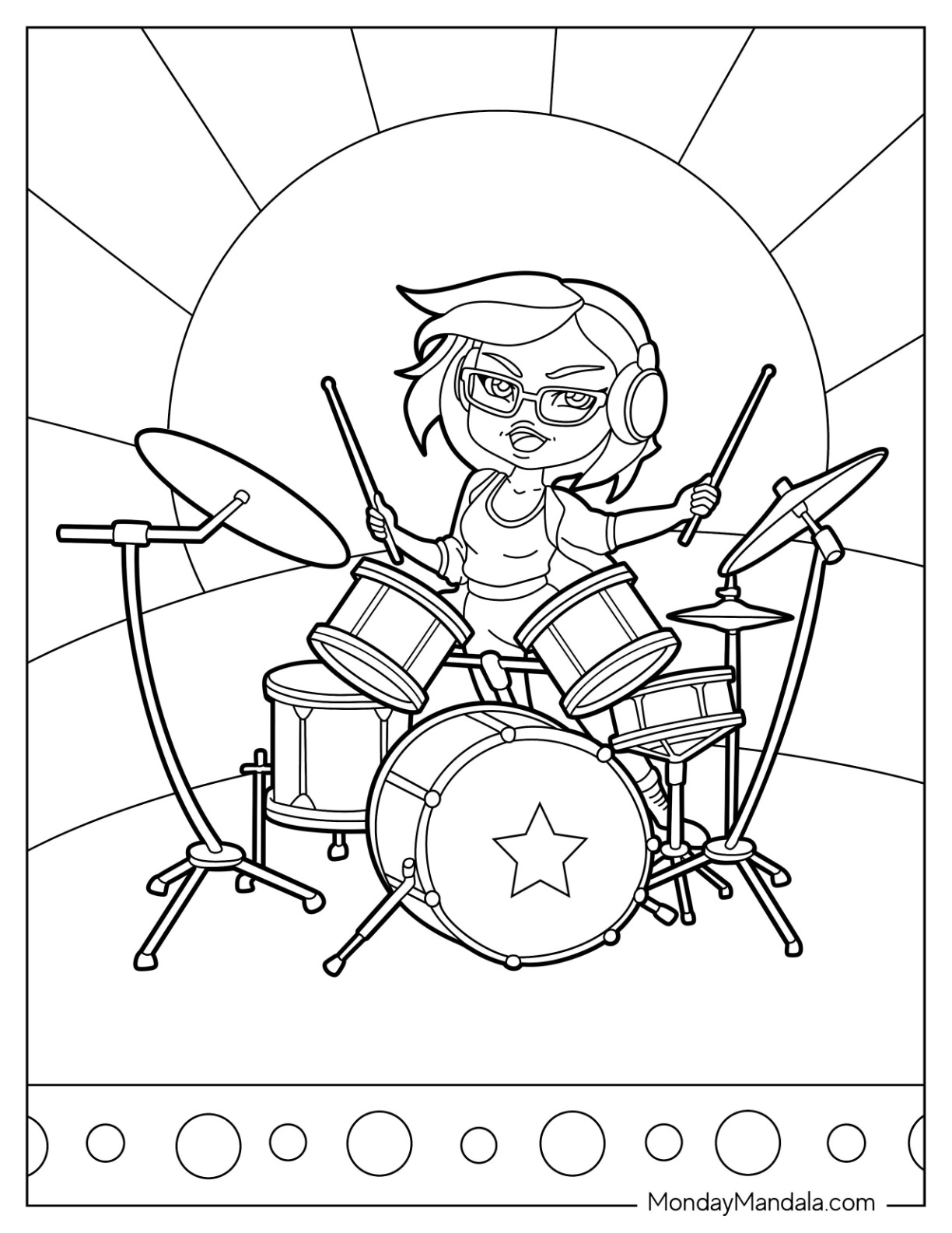 Music coloring pages free pdf printables