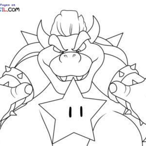 Bowser coloring pages printable for free download