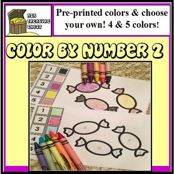 Color by number level autism aba by aba treasure chest tpt