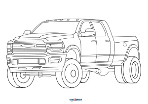 Free printable truck coloring pages for kids