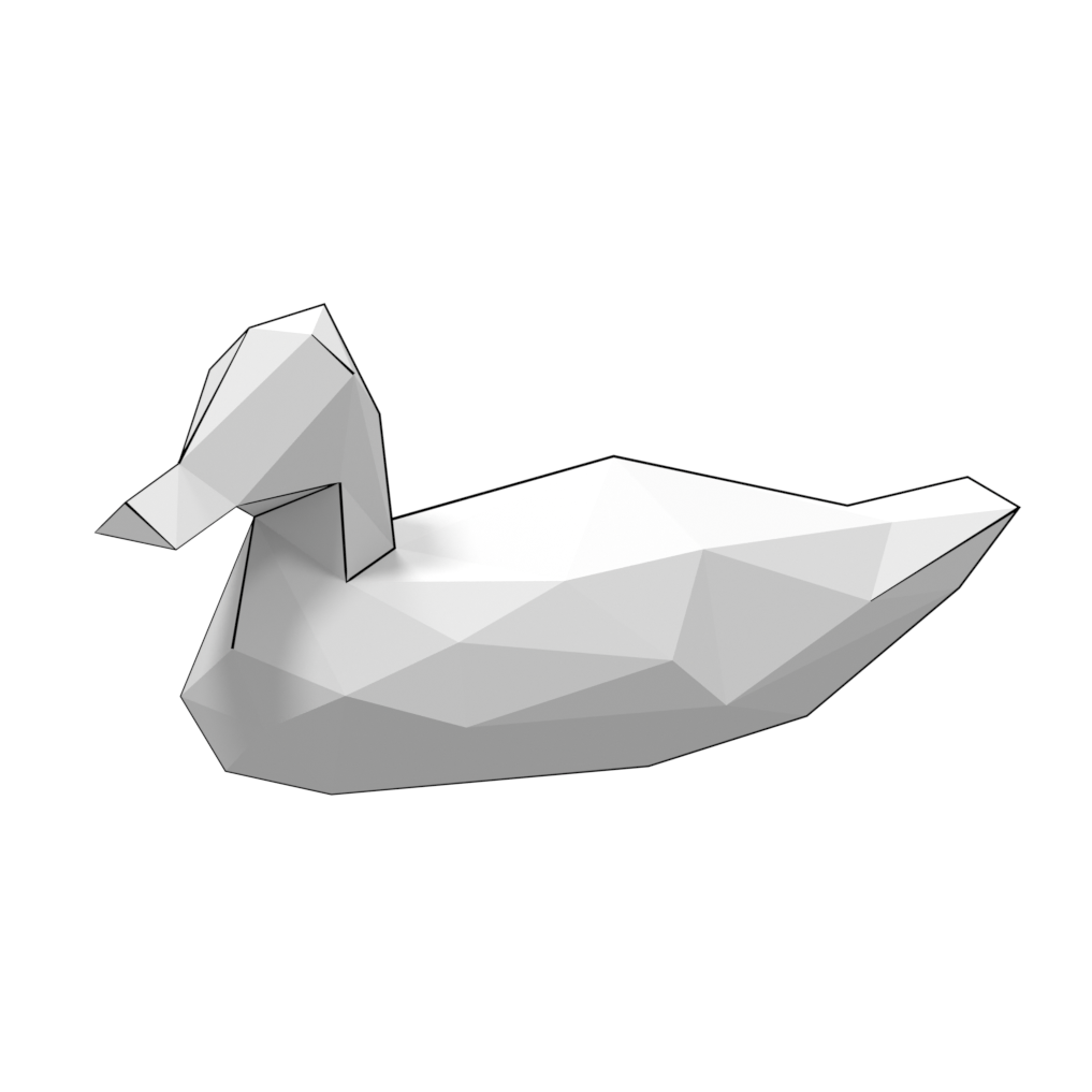 Duck d papercraft model free printable papercraft templates