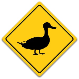 Duck crossing sign