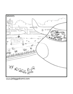 Duck crossing coloring page â jetlagged ic