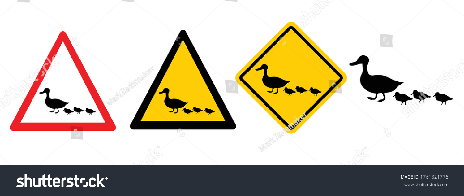 Hundred crossing duck sign royalty