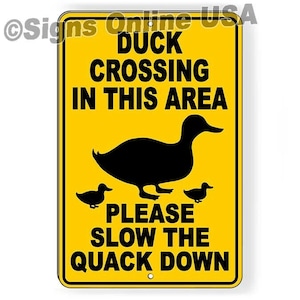 Duck crossing sign