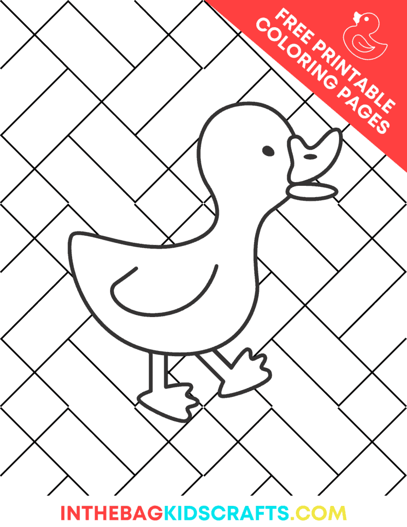 Duck coloring pages free printables â in the bag kids crafts