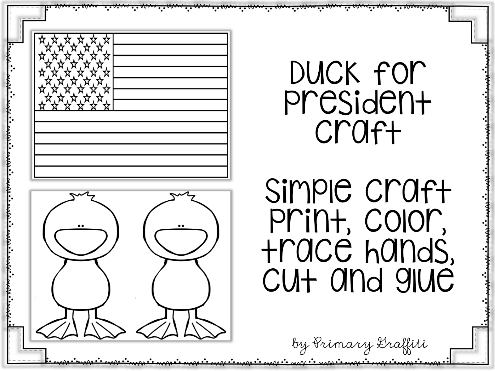 Primary graffiti duck for president election book panion