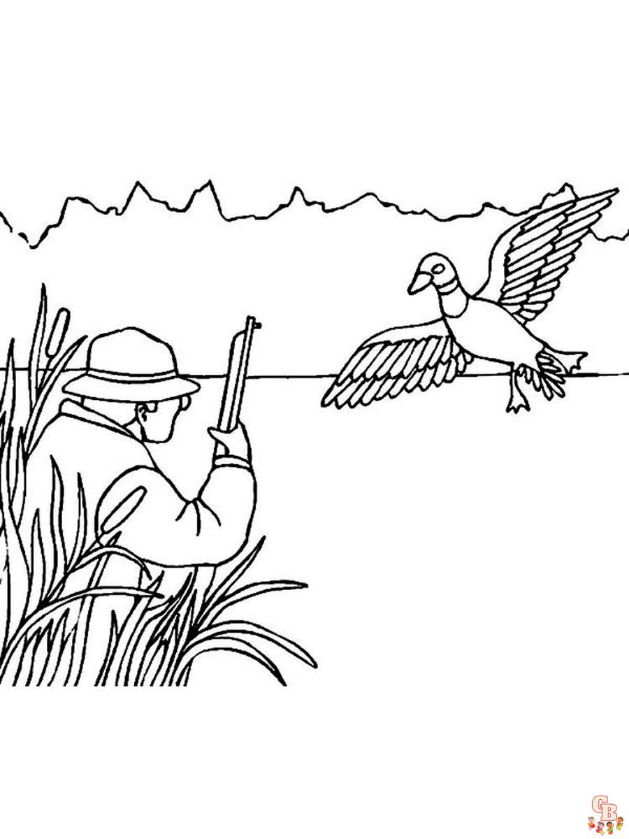 Hunter coloring pages for kids