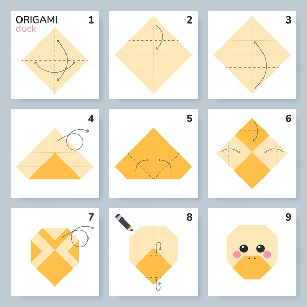 Duck origami royalty