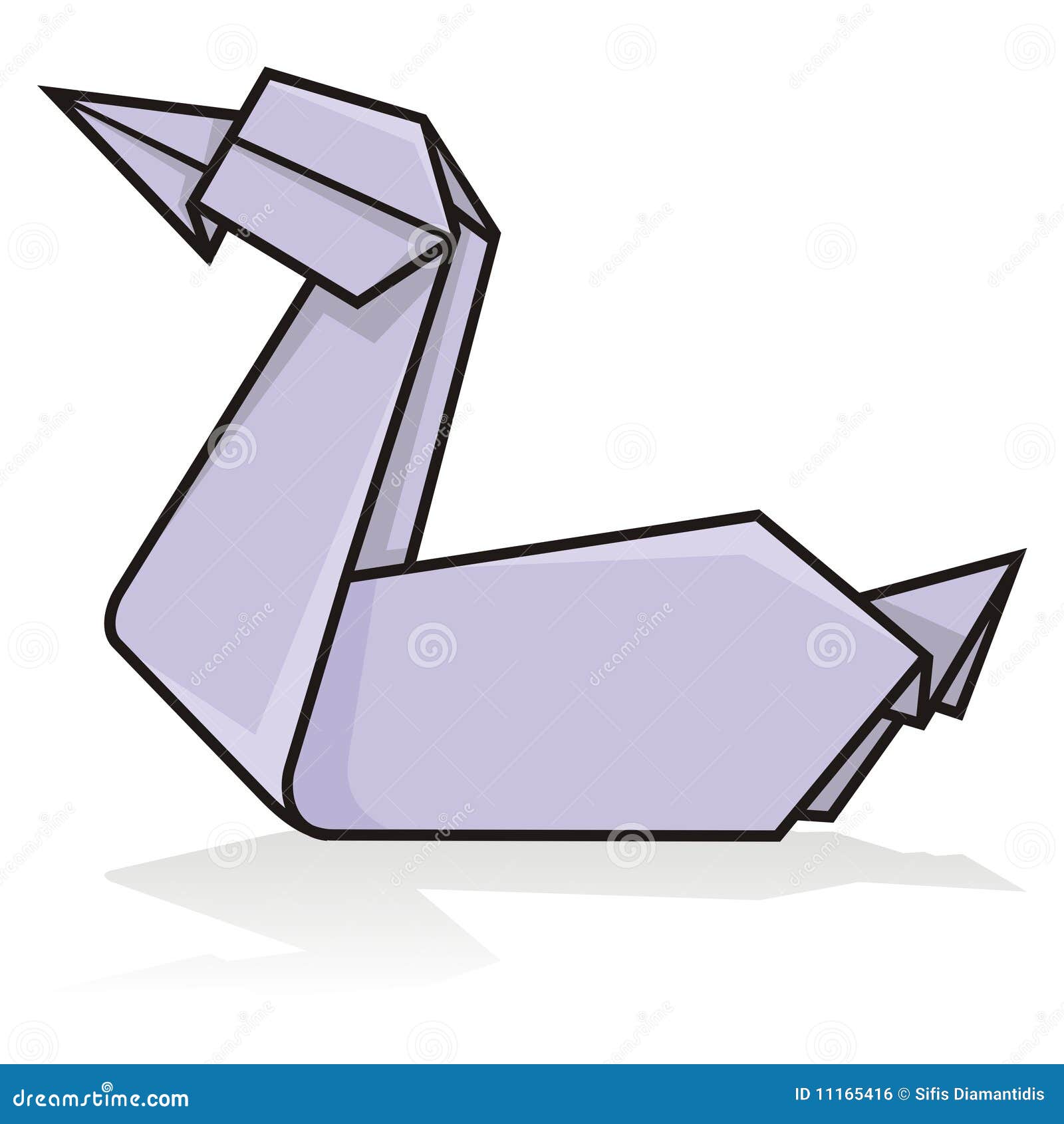 Origami duck illustrations vectors