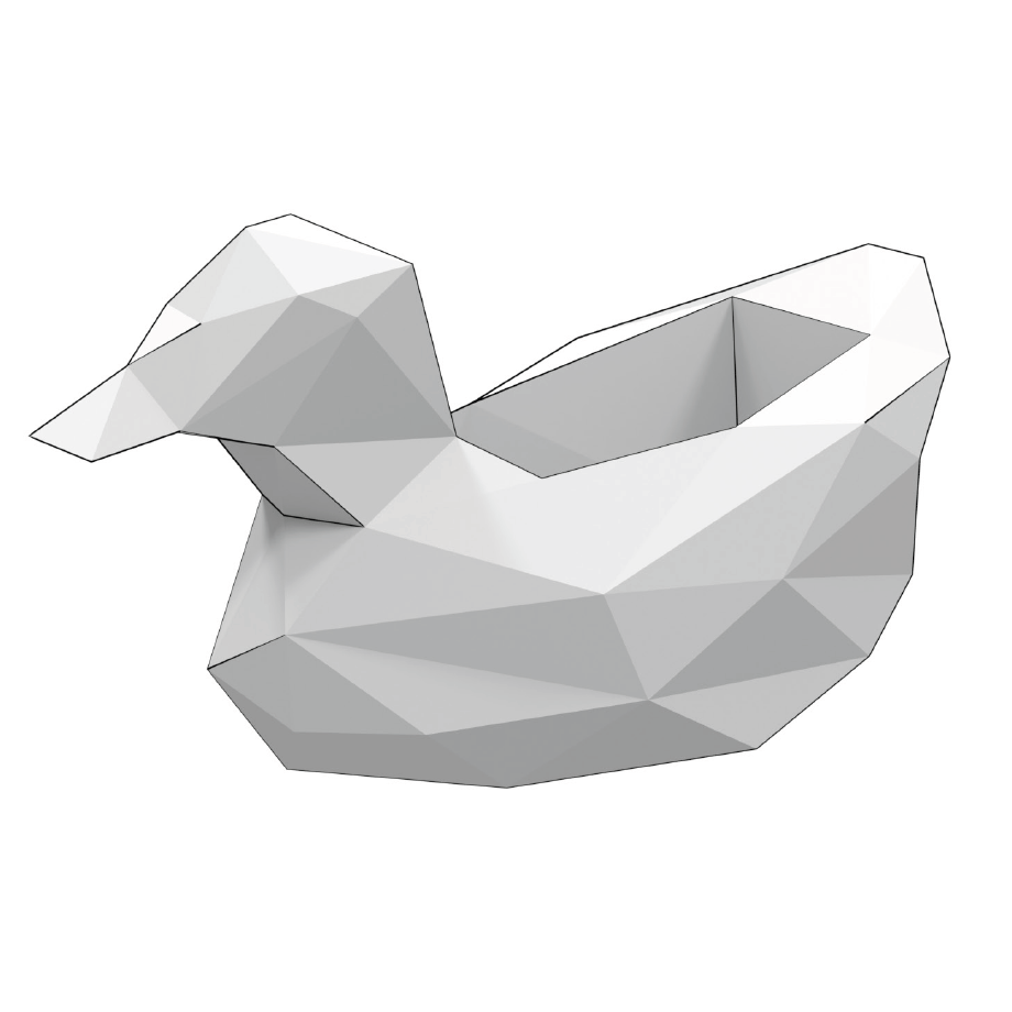 Duck planter d papercraft diy free printable papercraft templates