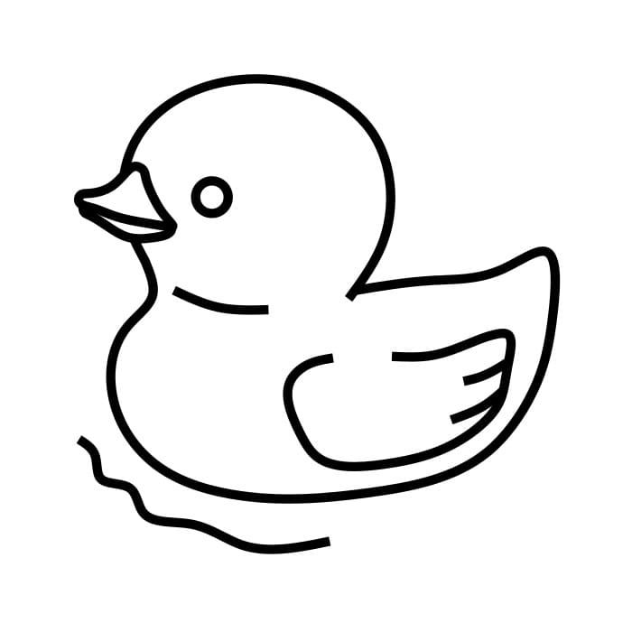 Rubber duck for kids coloring page