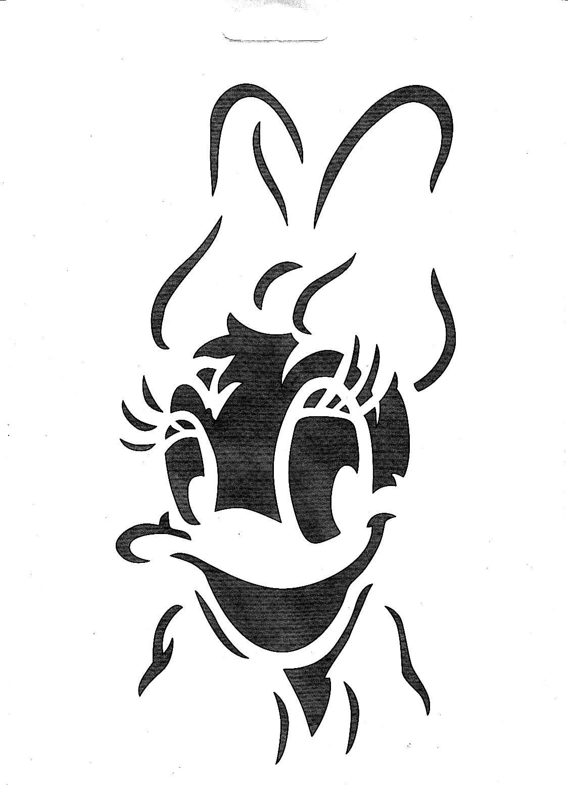 Mickey mouse daisy duck free pumpkin stencil