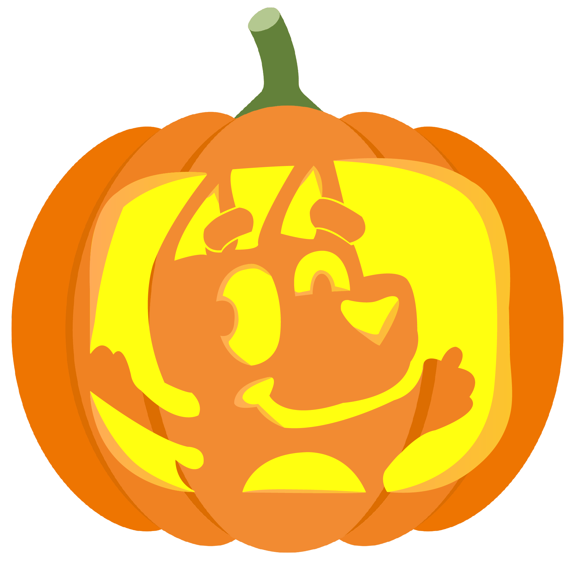 Happy bluey pumpkin stencil free printable papercraft templates