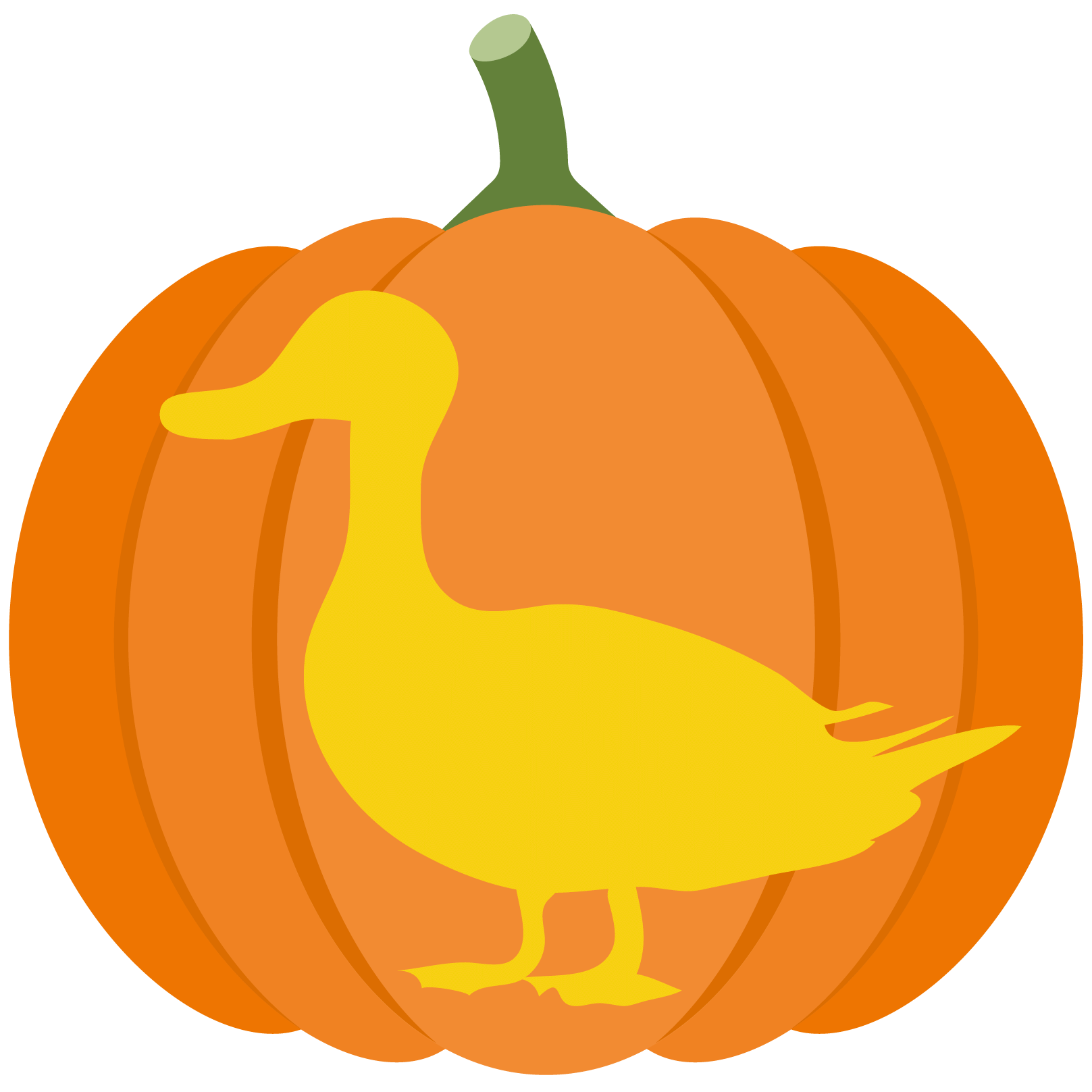 Duck pumpkin stencil free printable papercraft templates