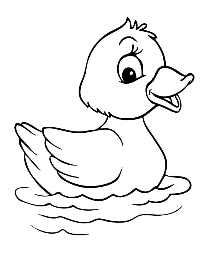 Duck shape s crafts and colouring pages