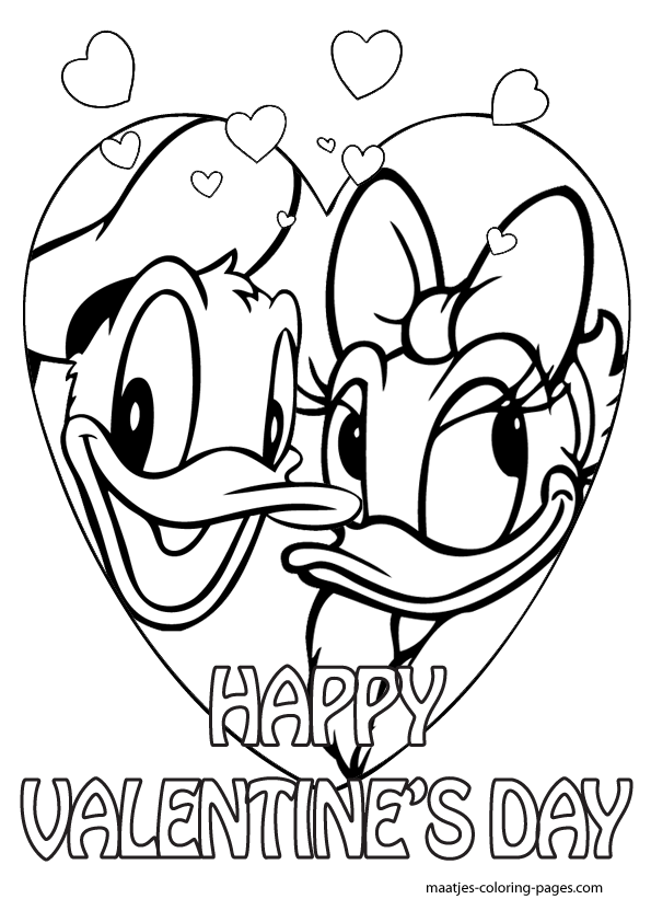 More donald duck valentines day coloring pages on maatjes