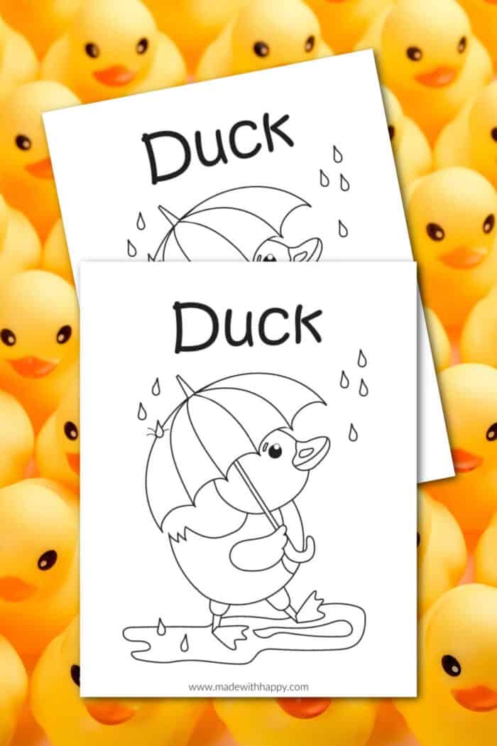Free printable duck coloring page