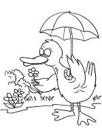 Umbrella coloring pages and printable activities