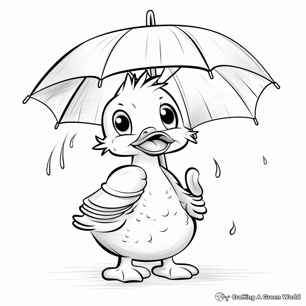 Yellow duck coloring pages