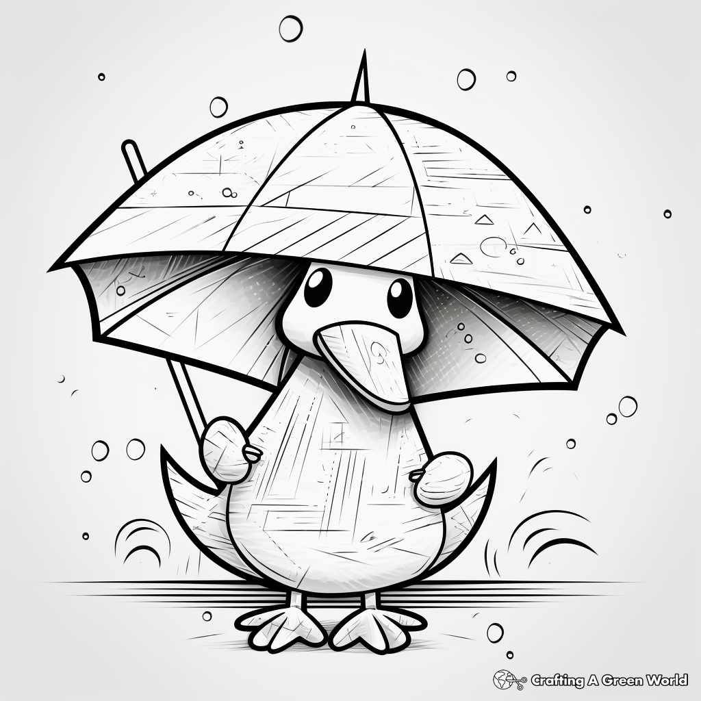 Paper duck coloring pages