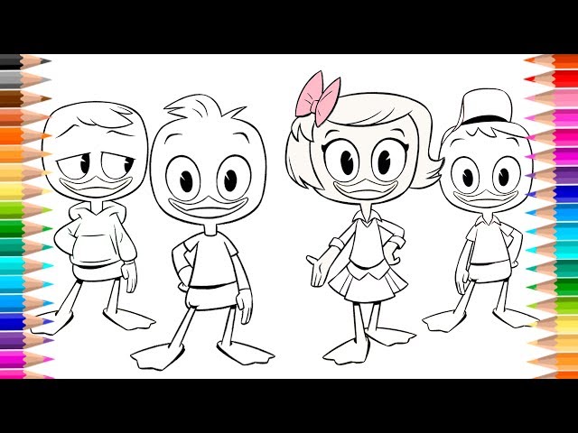 Coloring book ducktales coloring pages and drawing for kids