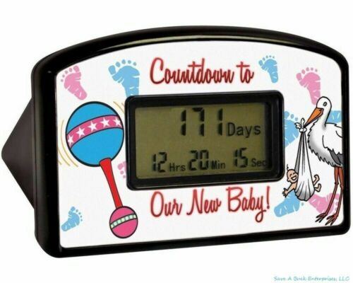 Pregnant baby shower countdown desktop pregnancy due date timer clock