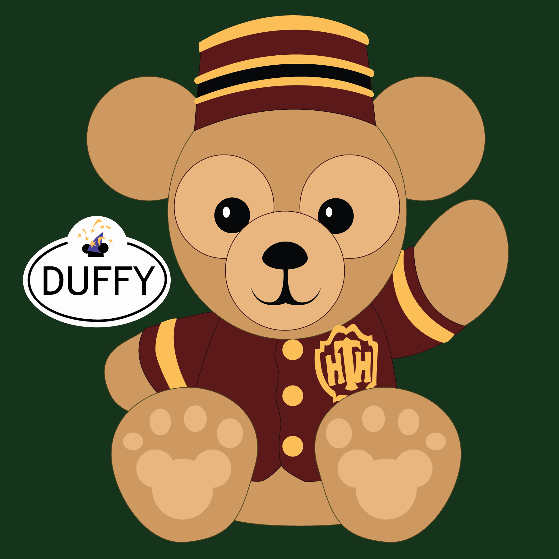 Mission duffy disney bear shadowbox mock