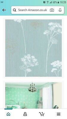 Dulux feature easy hang meadowsweet wallpaper soft teal