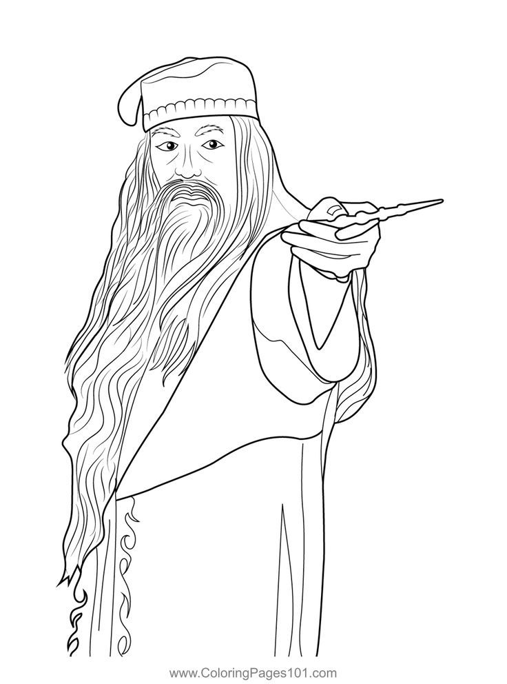 Professor albus dumbledore harry potter coloring page harry potter coloring pages harry potter colors harry potter drawings