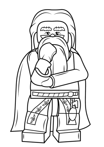 Lego albus dumbledore coloring page free printable coloring pages