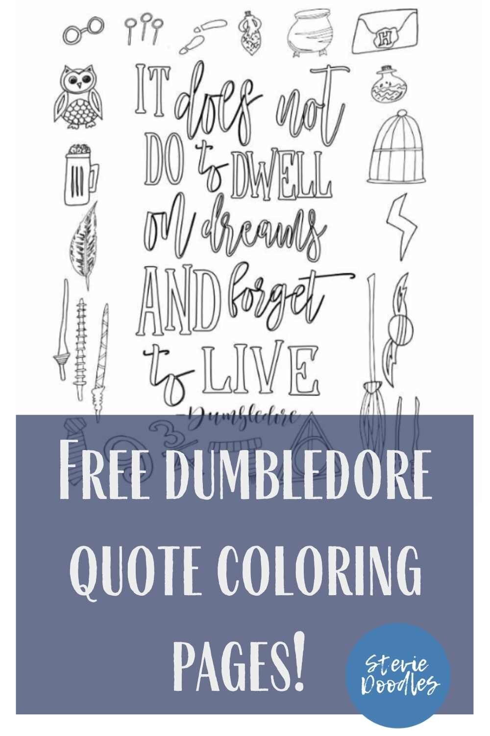 Free harry potter quote coloring pages