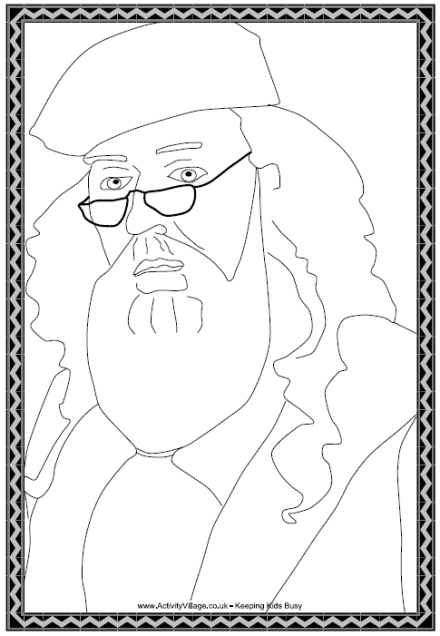 Dumbledore louring page harry potter loring pages harry potter lors harry potter drawings