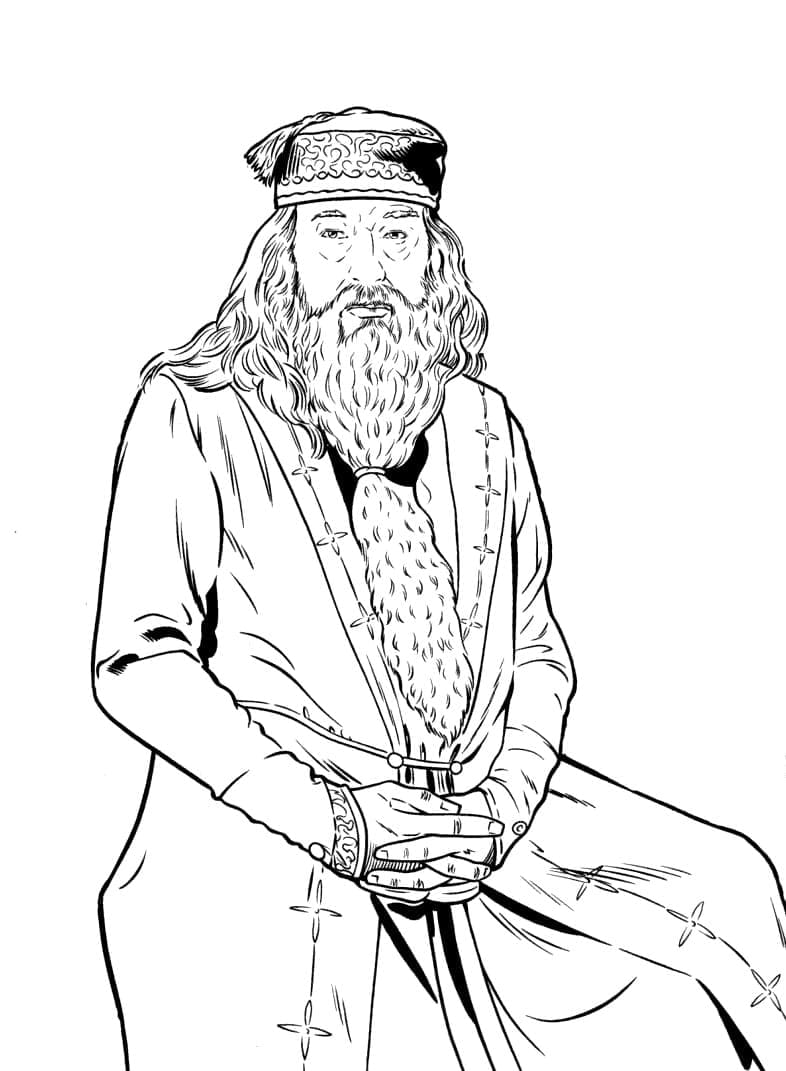 Dumbledore wizard coloring pages