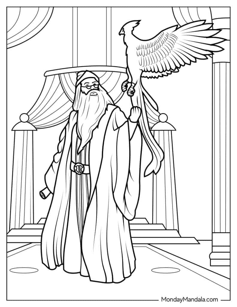 Harry potter coloring pages free pdf printables